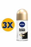 Nivea Kadın Roll On Invisible Black White İpeksi Pürüzsüzlük 50 ML - 3'lü Avantaj Paketi