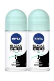 Nivea Kadın Roll On Invisible Black White Pure 50 ML - 2'li Avantaj Paketi