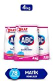 ABC Matik Parfümlü Renkliler İçin Toz Çamaşır Deterjanı 3 x 4 kg 78 Yıkama