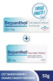 Bepanthol Cilt Bakım Kremi 50 gr + Onarıcı Merhem 50 gr l Avantajlı Günlük Bakım Seti