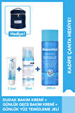 Gece Bakım Kremi 50ml + Temizleme Jeli 200ml +Dudak Kremi 7.5ml + Kadife Çanta Hediye
