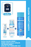 SPF Yüz Bakım Kremi 50ml + Temizleme Jeli 200ml +Dudak Kremi 7.5ml + Kadife Çanta Hediye