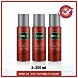 Attraction Erkek Deodorant 200 ml X3 Adet
