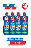 PRİL POWER COLD LİMON 675gr 4'lü Set