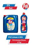 PRİL LİMON 4KG & PRİL AMASYA ELMASI 675gr 2'li Set