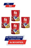 Pril Excellence Premium 5’i 1 Arada 60'lı Kapsül  4'lü Set (240 Kapsül)