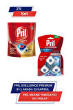 Pril Excellence Premium 5’i 1 Arada 22'li Kapsül & Pril Makine Temizleyici 3'lü Tablet