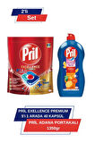 Pril Excellence Premium 5’i 1 Arada 40'lı Kapsül &Pril Adana Portakali 1350 gr 