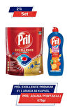 Pril Excellence Premium 5’i 1 Arada 60'lı Kapsül &Pril Adana Portakali 675 gr 