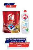 Pril Excellence Premium 5’i 1 Arada 40'lı Kapsül &Pril Losyon AloeVera 750ml 