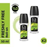 Fa Freshly Free Nane & Bergamot Roll-On X 2 Adet