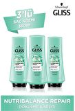 Gliss Nutribalance Repair Saç Dökülmesi Karşıtı Saç Kremi 360 ml 3'lü