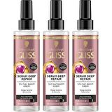 Gliss Serum Deep Repair Onarıcı Durulanmayan Sıvı Saç Kremi 200 ml x 3 Adet