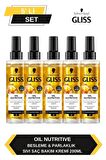 Gliss Oil Nutritive Sıvı Saç Kremi 200ml x 5'li Set