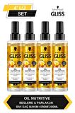 Gliss Oil Nutritive Sıvı Saç Kremi 200ml x 4'lü Set