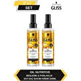 Gliss Oil Nutritive Sıvı Saç Kremi 200ml x 2'li Set