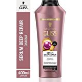 Gliss Serum Deep Repair Şampuan 400 ml x 2 Adet + Sıvı Saç Kremi 200 ml