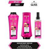 Gliss Supreme Length 400 ml + Saç Kremi 360 ml + Sıvı Saç Kremi 200 ml