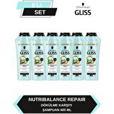 Gliss Nutribalance Repair Saç Dökülmesine Karşı Şampuan 400 ml x 6 Adet