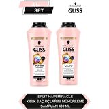 Gliss Split Hair Miracle Şampuan 400 Ml x 2 Adet