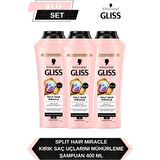 Gliss Split Hair Miracle Şampuan 400 Ml x 3 Adet