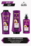 Gliss Full Hair Wonder Dökülme Karşıtı Şampuan 400ml + Saç Kremi 360ml + Saç Serumu 100 ml