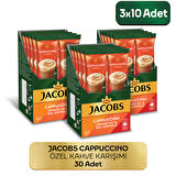 Jacobs Cappucino 10'lu - Zengin Tat & Bol Köpüklü 3 Adet