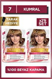 2'li L'Oréal Paris Excellence Creme Saç Boyası - 7 Kumral Excellence Tarak Hediyeli