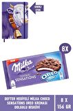 Defter Hediyeli Milka Choco Sensations Oreo Kremalı Bisküvi 156 gr- 8 Adet