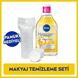 Aydınlatıcı Serum İçerikli Micellar Makyaj Temizleme Suyu 400ml, Pamuk Hediyeli