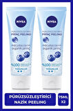 NIVEA Pürüzsüzleştirici Organik Pirinç Yüz Peelingi 75ml, Ölü Deri Arındırıcı, Yumuşak Cilt Hissi, X2 Adet