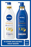 NIVEA Q10 Sıkılaştırıcı Vücut Bakım Sütü Kuru Cilt 400ml ve Vücut Losyonu Normal Cilt 400ml, C Vitamini, Nemlendirici