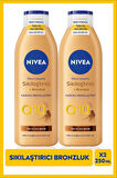 NIVEA Q10 Sıkılaştırıcı Ve Bronzlaştırıcı Vücut Losyonu 250ml, Kademeli Bronzluk, Açık Buğday Ten, X2 Adet