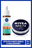 MEN Erkek Nemlendirici Creme 30ml ve Derma Skin Clear Sivilce Karşıtı Serum 30ml, Cilt Bakım Seti