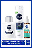 MEN Erkek Tıraş Sonrası Balsam 100ml,Derma Skin Clear Sivilce Karşıtı Serum 30ml ve Tıraş Jeli 200ml