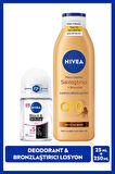 Q10 Bronzlaştırıcı Vücut Losyonu 250ml ve Mini Roll-on Deodorant Black&White Invisible Clear 25ml