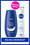 Creme Care Nemlendirici Duş Jeli 250ml ve Kadın Sprey Deodorant Fresh Natural 150ml, 48 Saat Koruma