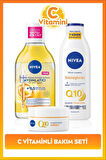 C Vitamini Bakım Seti, Q10 Sıkılaştırıcı Losyon 250ml, Gündüz Kremi 50ml,Makyaj Temizleme Suyu 400ml