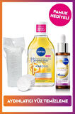 Aydınlatıcı Bakım Seti, Makyaj Temizleme Suyu 400ml ve Luminous630 Skin Glow Serum 30ml,Pamuk Hediye