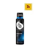 8x4 Men Markant Sprey Deodorant 150 ml x 3 Adet