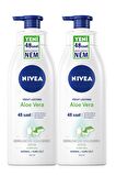 Nivea Nemlendirici Kuru Cilt ve Normal Cilt için  Vücut Losyonu 2x400 ml 