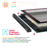 Simfer 8208 0+8 Fonk. QS Siyah Cam Ankastre Fırın Turbo Dijital + 2320 Siyah 23 LT Mikrodalga Fırın