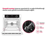 Simfer 0+3 Fonksiyon Mekanik, Siyah 3'lü Ankastre Set (8270 Fırın + 3046 Ocak + 8727 Davlumbaz)