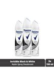 Kadın Deodorant Sprey Invisible On Black White Clothes 150 ml X3 Adet