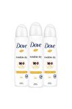 Kadın Sprey Deodorant Invisible Dry 1/4 Nemlendirici Krem Etkili 150 ml x3 Adet