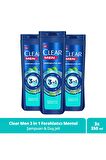 Men 3 in 1 Şampuan & Duş Jeli Ferahlatıcı Mentol Etkisi Saç Yüz Vücut İçin 350 ml x3 Adet