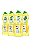 Cif Krem Yüzey Temizleyici Limon Kokulu Klor Boya Fosfat Paraben Içermez 750 ml 4 Adet