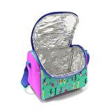 Coral High Kids Su Yeşili Açık Pembe Monogram Desenli 3'lü Okul Çanta Seti SET0114410