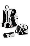 Coral High Siyah Beyaz Desenli 3’lü Okul Çanta Seti SET0123687