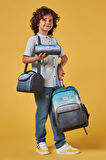 Coral High Kids Turkuaz Gri Batik 3’lü Okul Çanta Seti SET0123768
